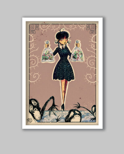 تابلو مدل ونزدی آدامز Wednesday Addams کد LA-G10819