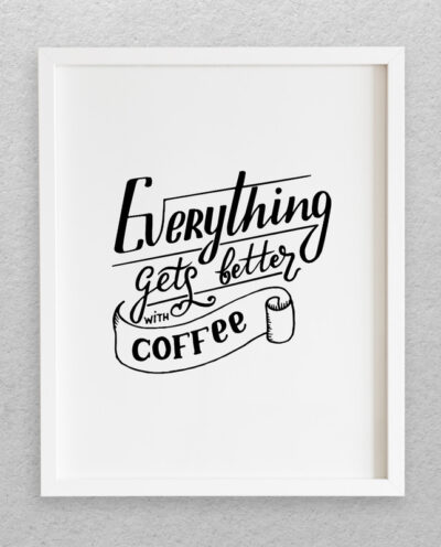 تابلو مدل نوشته انگلیسی طرح COFFEE کد 731