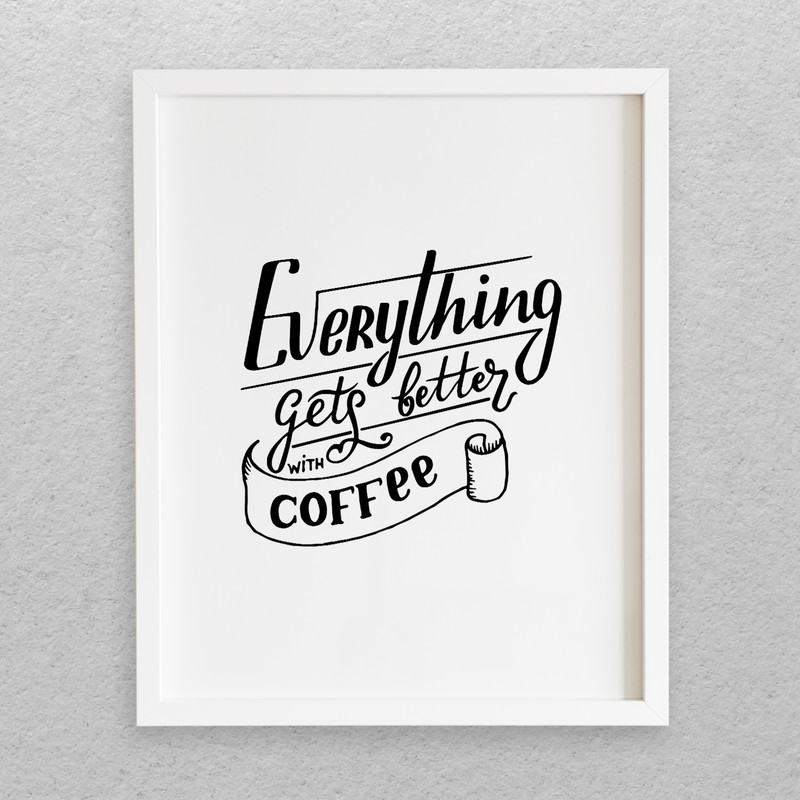 تابلو مدل نوشته انگلیسی طرح COFFEE کد 731
