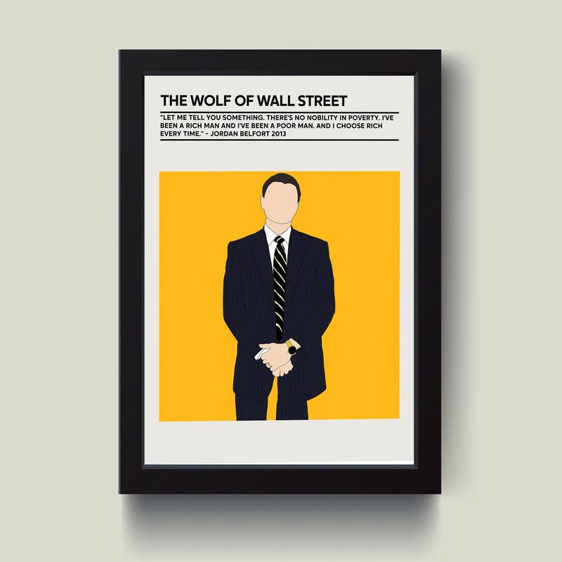 تابلو مدل Wolf of the wall street کدm2508-b