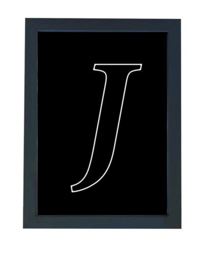 تابلو گالری چهره پرداز رخ مدل حرف J طرح عاشقانه دکوری کد Alphabet10014