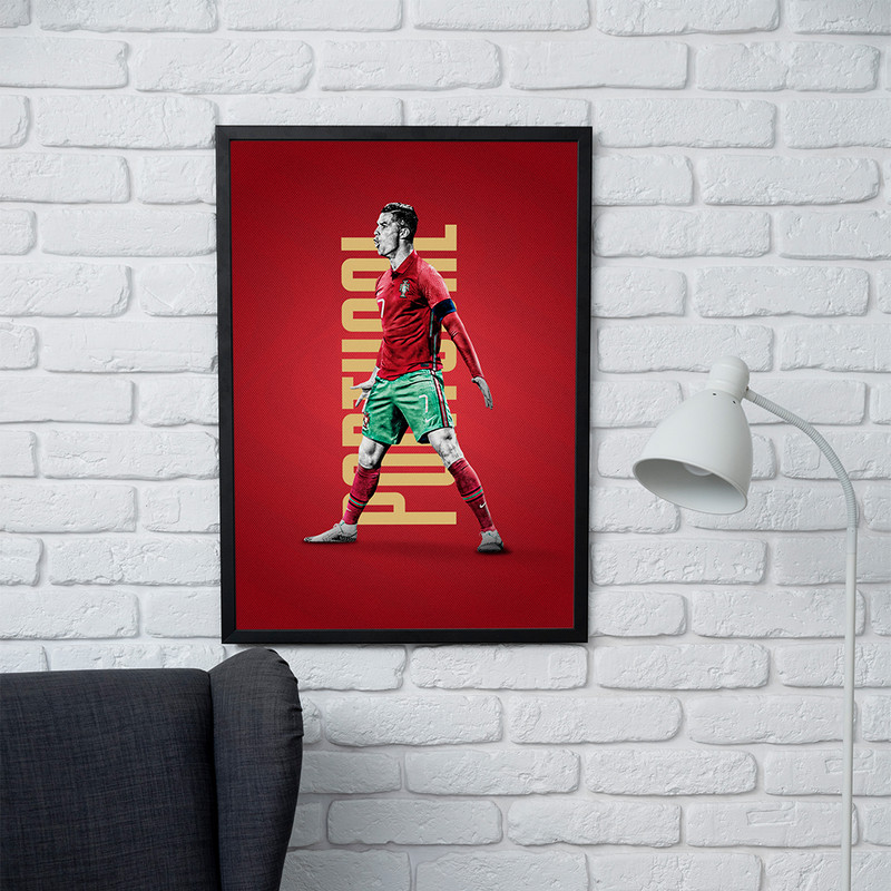 تابلو مدل دیواری طرح رونالدو Ronaldo کد FD453 - Image 2