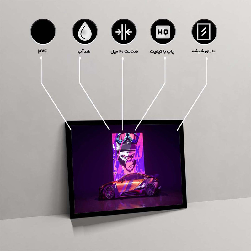 تابلو مدل need for speed heat bad monkey کد F-14023 - Image 10