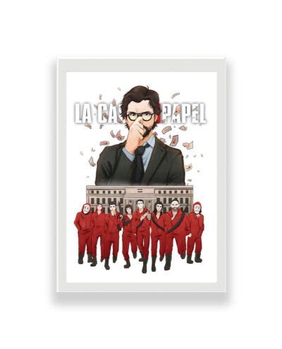 تابلو طرح سریال money heist مدل 4