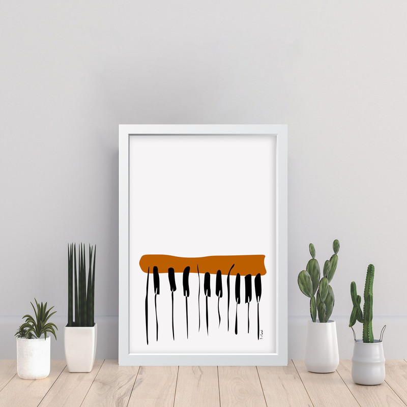 تابلو مدل مینیمال Piano کدS1412-w - Image 4