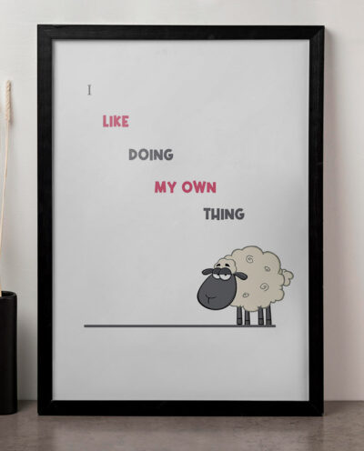 تابلو صبا طرح مدل I like donig my own thing