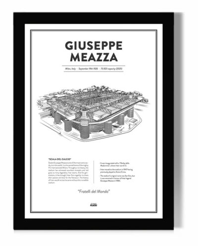 تابلو مدل دیواری طرح استادیوم اینترمیلان Giuseppe Meazza کد FD038