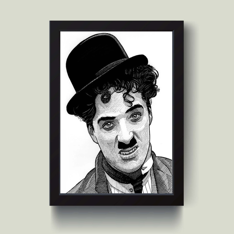 تابلو مدل چارلی چاپلین Charlie Chaplin کدm2410-b