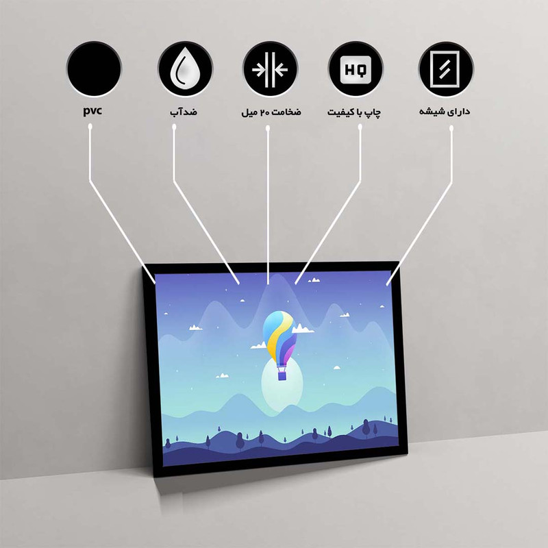 تابلو مدل air balloon journey minimal کد F-10020 - Image 10