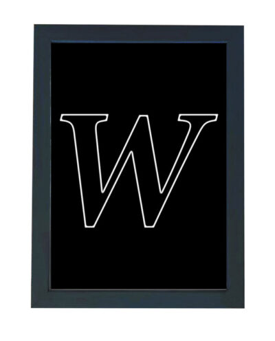 تابلو گالری چهره پرداز رخ مدل حرف W طرح عاشقانه دکوری کد Alphabet10023