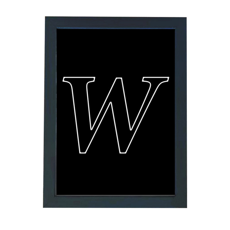 تابلو گالری چهره پرداز رخ مدل حرف W طرح عاشقانه دکوری کد Alphabet10023