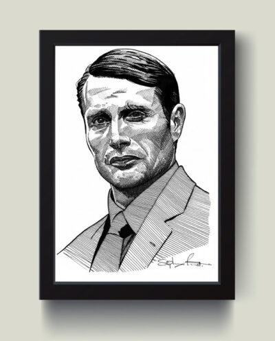 تابلو مدل Mads Mikkelsen کدm2641-b