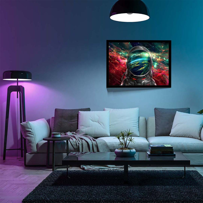 تابلو مدل astronaut colorful galaxy کد F-10041 - Image 7