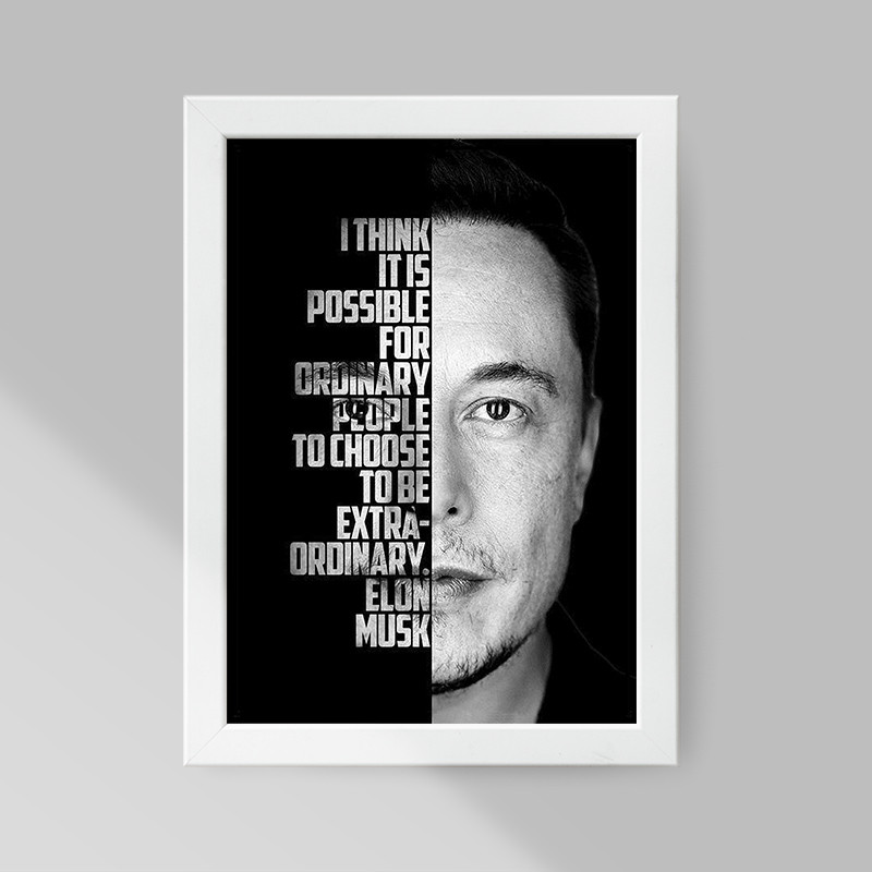 تابلو صبا طرح مدل انگیزشی Elon musk کد G1417w - Image 2