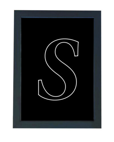 تابلو گالری چهره پرداز رخ مدل حرف S طرح عاشقانه دکوری کد Alphabet10002