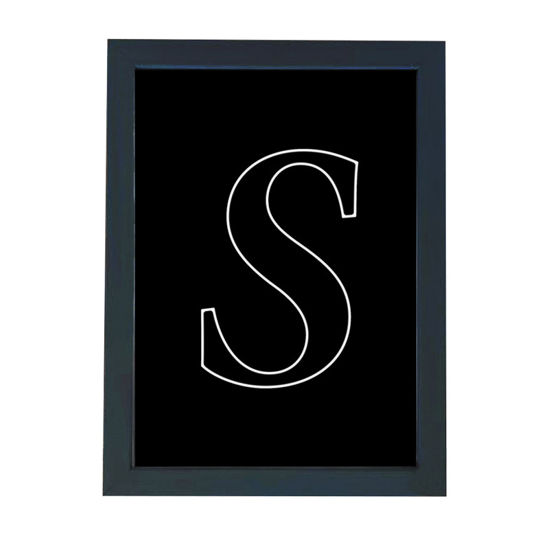 تابلو گالری چهره پرداز رخ مدل حرف S طرح عاشقانه دکوری کد Alphabet10002