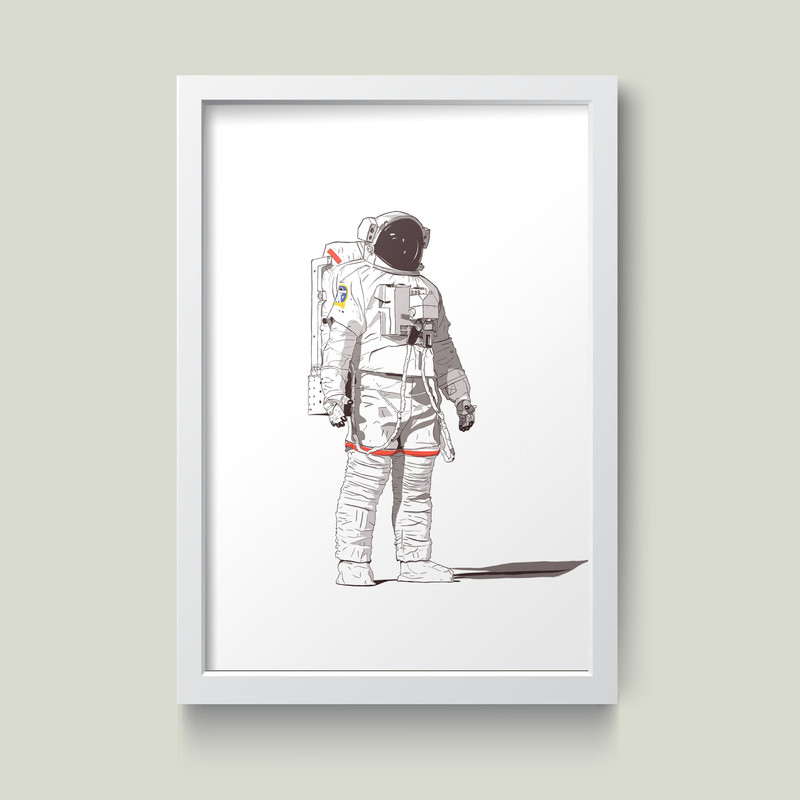 تابلو مدل Astronaut فضانورد کد S3008-w