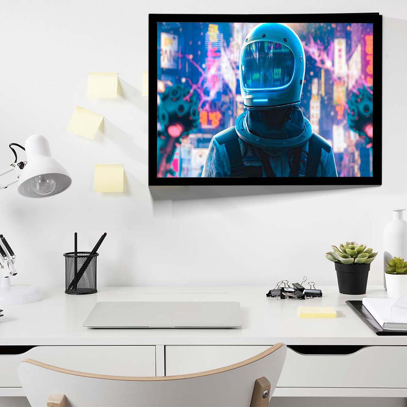 تابلو مدل astronaut alone in neon city کد F-10040 - Image 6