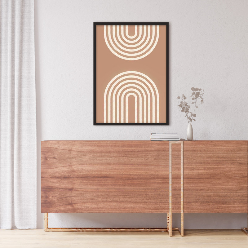 تابلو فورنیمو مدل دکوراتیو Two Abstract Waves کد 02157B - Image 2
