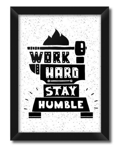 تابلو فنچ آرت طرح Work Hard کد QT102C-BW