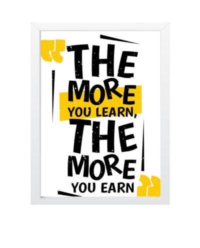 تابلو مدل میس فریم انگیزشی The More You Learn