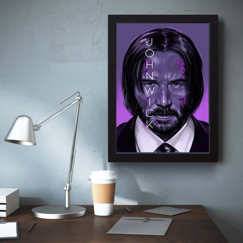 تابلو مدل جان ویک Keanu Reeves کدS0105-b - Image 4