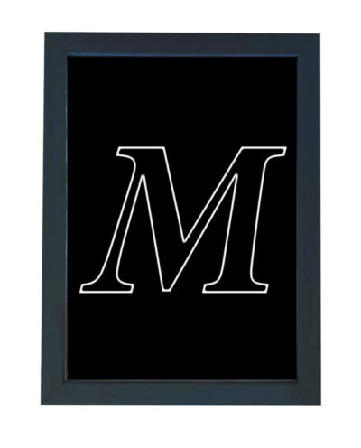 تابلو گالری چهره پرداز رخ مدل حرف M طرح عاشقانه دکوری کد Alphabet10003