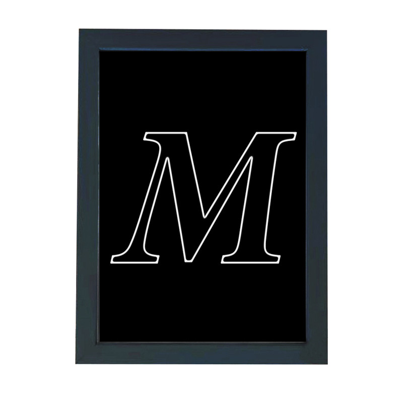 تابلو گالری چهره پرداز رخ مدل حرف M طرح عاشقانه دکوری کد Alphabet10003