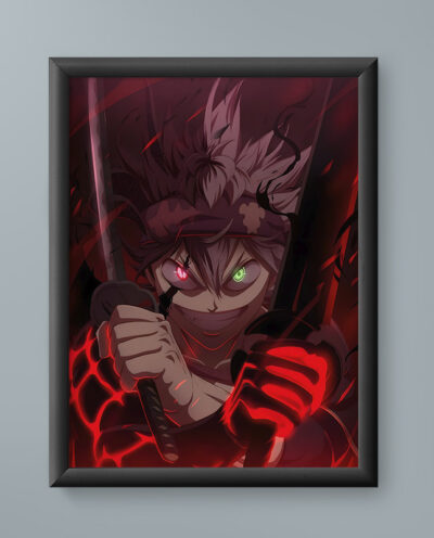 تابلو مدل انیمه آستا بلک کلاور asta black clover anime 13