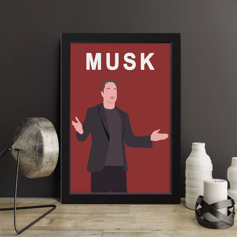 تابلو مدل مینیمال Elon Musk ایلان ماسک کد Q2626 - Image 2
