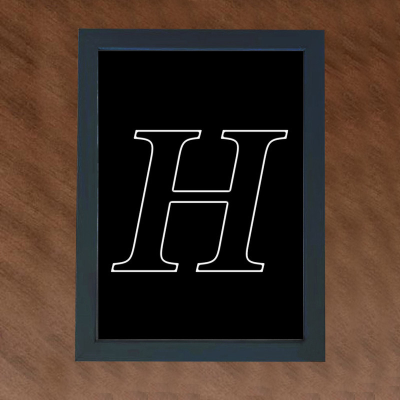تابلو گالری چهره پرداز رخ مدل حرف H طرح عاشقانه دکوری کد Alphabet10006 - Image 3