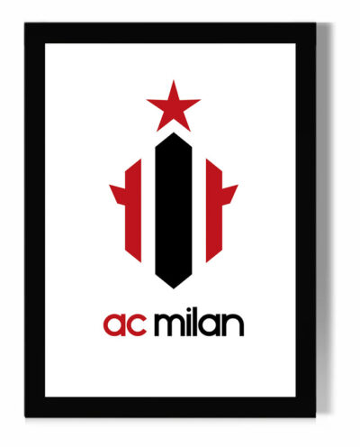تابلو مدل دیواری طرح آث میلان AC Milan کد FD576