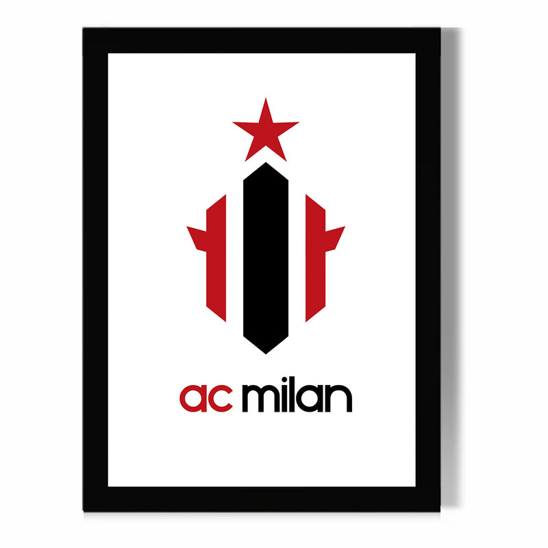 تابلو مدل دیواری طرح آث میلان AC Milan کد FD576