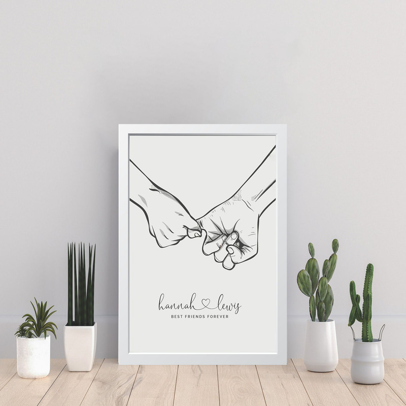 تابلو مدل مینیمال Best friends forever کد S0646-wمدل 1 - Image 4