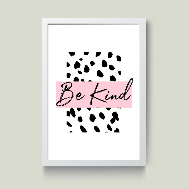 تابلو مدل مینیمال Be Kind کد S1511-w