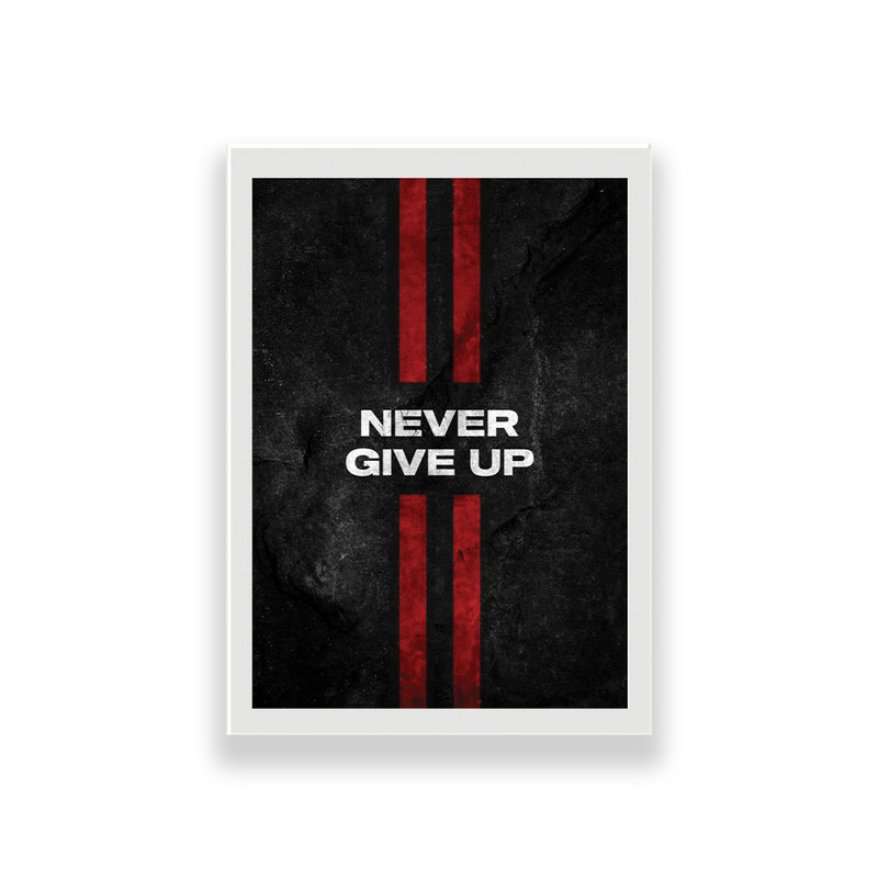 تابلو طرح انگیزشی never give up