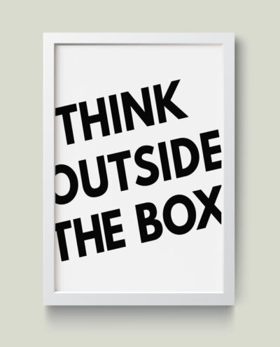 تابلو مدل انگیزشی Think out side the box کدS0643-w