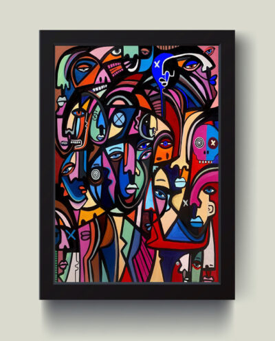 تابلو مدل دکوراتیو چهره در چهره کدG12-42