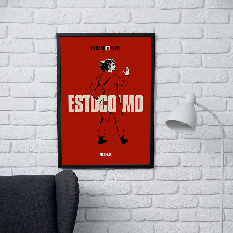تابلو مدل دیواری طرح استکهلم Estpcolmo سریال خانه کاغذی Money Heist کد FD201 - Image 2