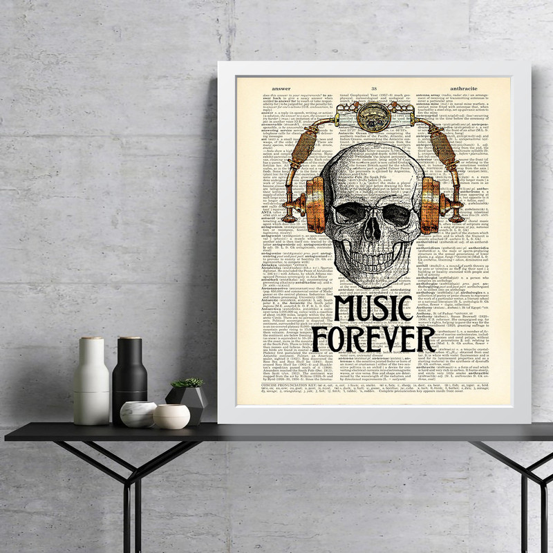 تابلو مدل مینیمال Music Forever کد m2403-w - Image 2