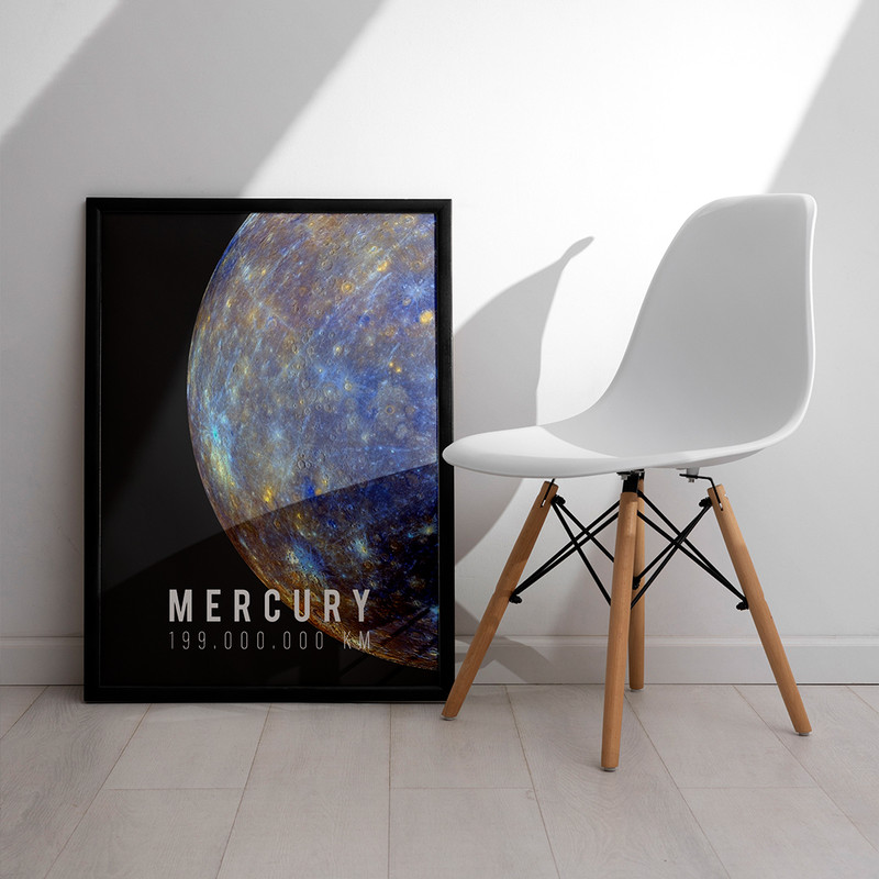 تابلو مدل دیواری طرح سیاره عطارد Mercury کد FD459 - Image 3