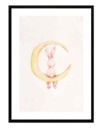 تابلو مدل Bunny on the moon کد 2489011036