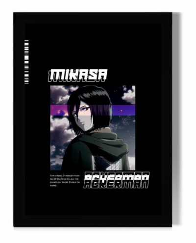 تابلو مدل دیواری طرح انیمه اتک آن تایتان Attack on titan کاراکتر میکاسا آکرمن Mikasa Ackermann کد FD091