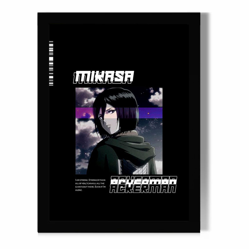 تابلو مدل دیواری طرح انیمه اتک آن تایتان Attack on titan کاراکتر میکاسا آکرمن Mikasa Ackermann کد FD091