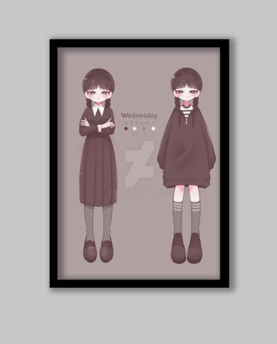 تابلو مدل ونزدی آدامز Wednesday Addams کد LA-G10822-2