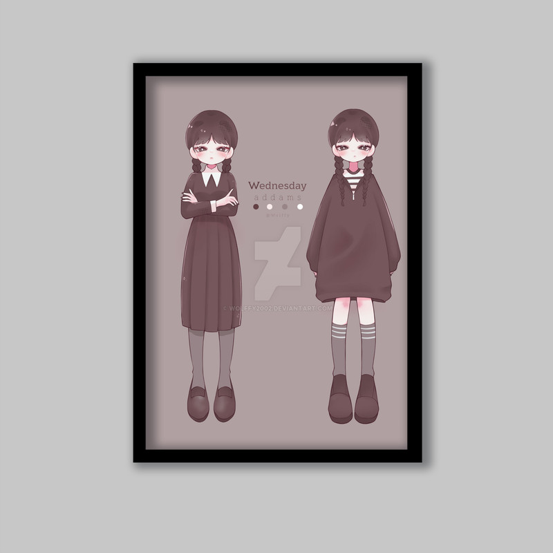 تابلو مدل ونزدی آدامز Wednesday Addams کد LA-G10822-2