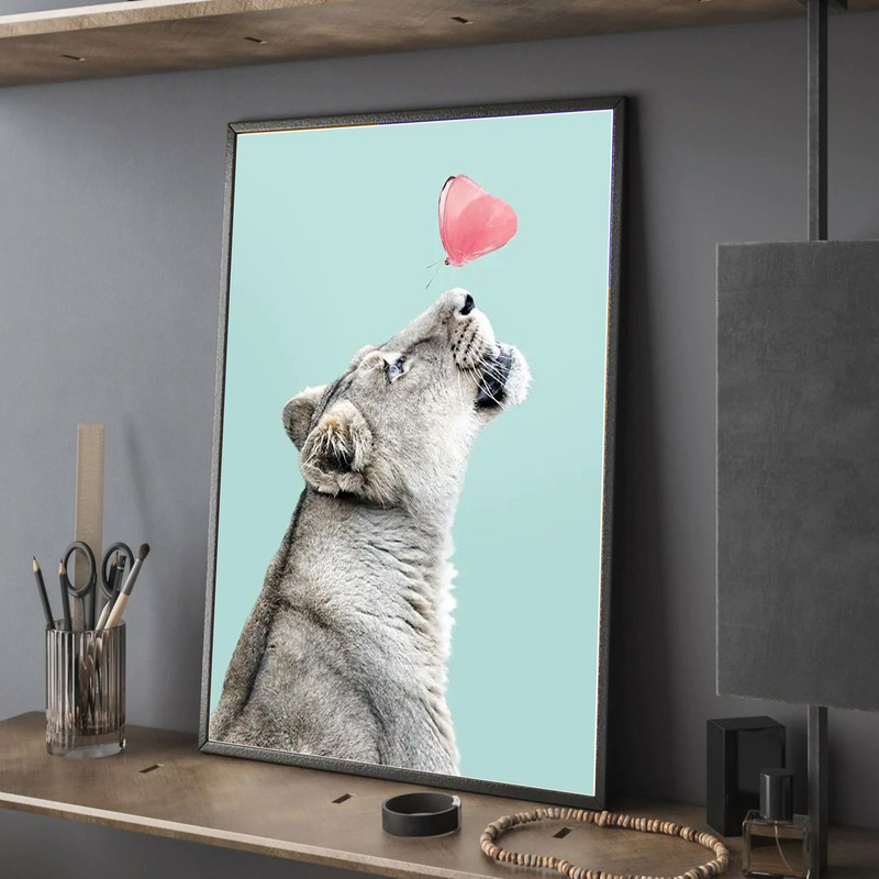 تابلو مدل دکوراتیو شیر funny lion کد G5-11 - Image 2