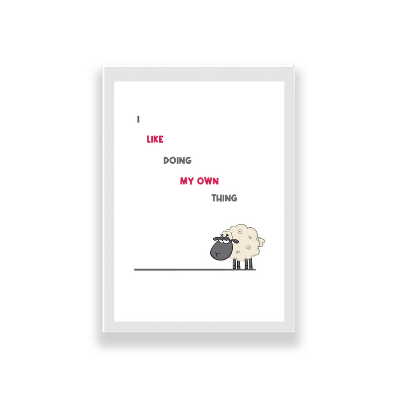 تابلو طرح فانتزی I like donig my own thing - Image 2