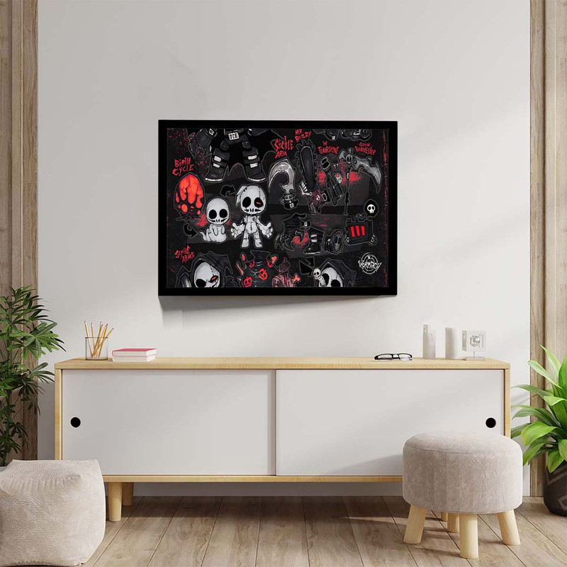 تابلو مدل grim reapers skulls کد F-12047 - Image 4
