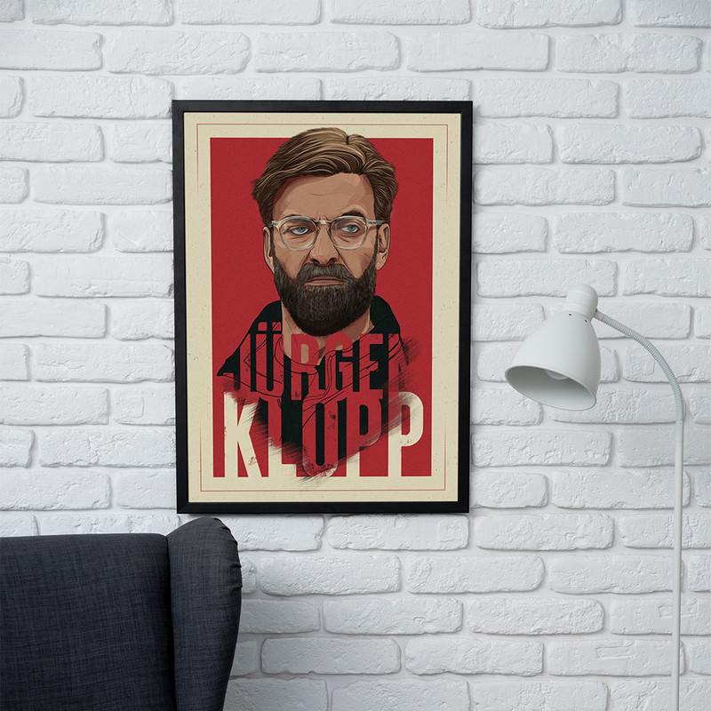 تابلو مدل دیواری طرح یورگن کلوپ Jrgen Klopp کد FD564 - Image 2